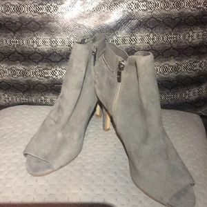 Marc Fisher Suede Peep-Toe Ankle Boot